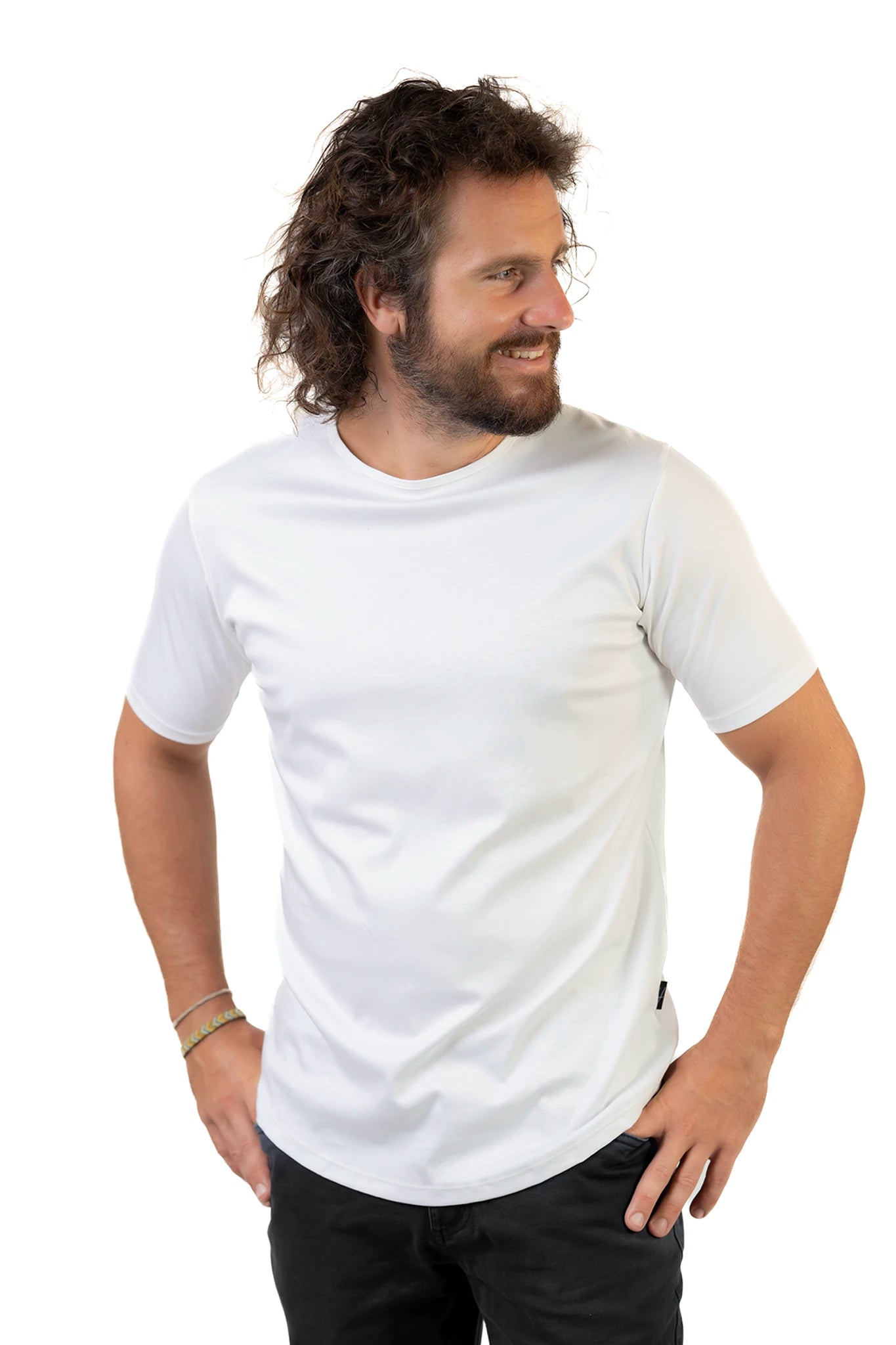 HabitoWebsiteProductImageShort_CrewNeckCurvedBottomT-Shirtwhite front